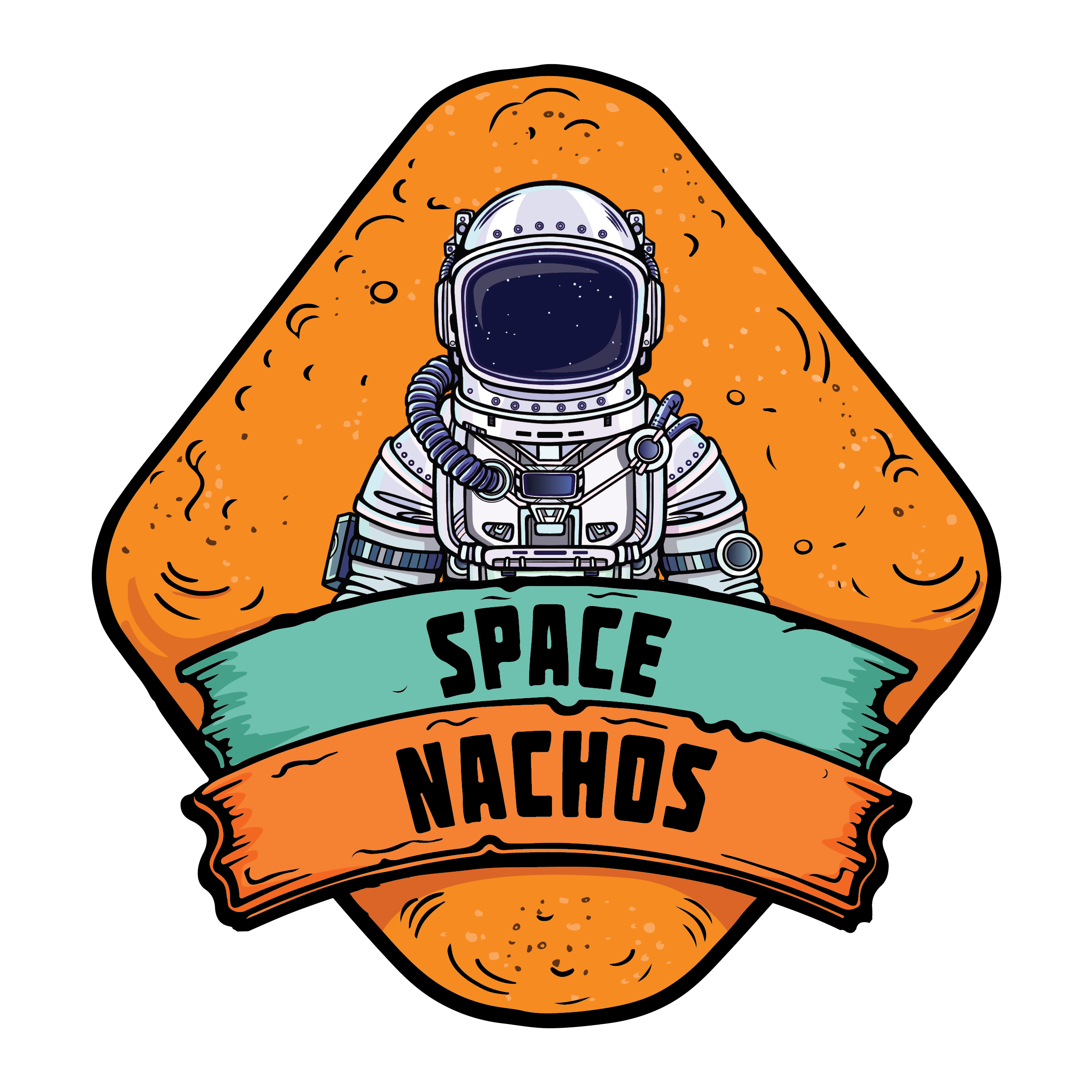 โลโก้ Spacenachos (ไม่มีขอบ). Spacenachos logo (no stroke).
